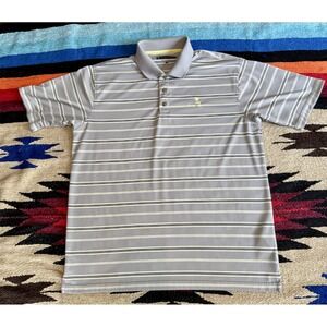 Pebble beach performance polo Striped gray shirt mens XL